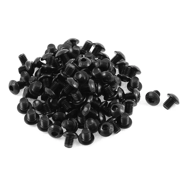 M5x6mm 10.9 Bouton en alliage d'acier 100Pcs Boulon vis hexagonale tête DIN