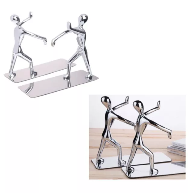 1 Pair Heavy Bookend Metal Book Racks Book Ends Book Stopper  Home