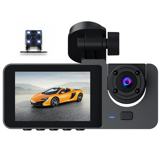 3 Camera Dash Cam Car DVR Rear Inside Driving Video Recorder Night Vision Parts