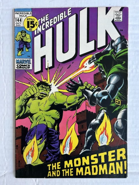 Marvel THE INCREDIBLE HULK No. 144 (1971) Doctor Doom Appearance!