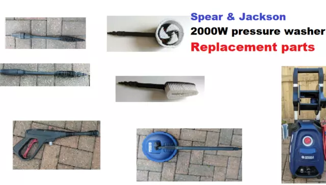 parts Spear & Jackson pressure washer spray unit brush gun nozzle lance patio