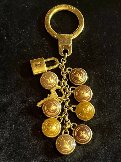 LOUIS VUITTON Bag charm Key ring chain holder AUTH Portoclet Bastille Logo  F/S