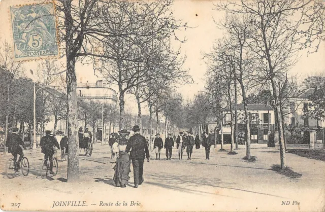 Cpa 94 Joinville Route De La Brie