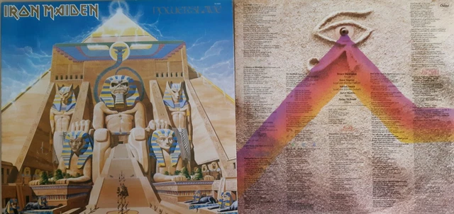 Iron Maiden Powerslave LP Textured Cover Lyric Inner Sleeve EX Iron Maiden Powerslave LP Textured Cover Lyric Inner Sleeve EX