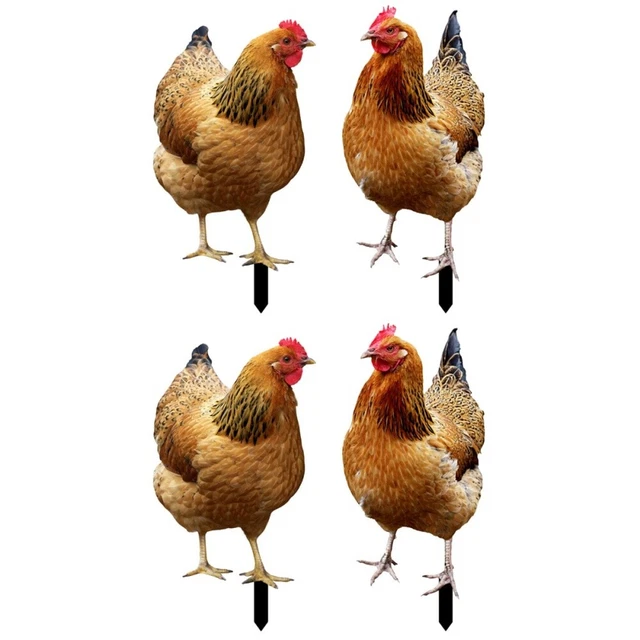 4 Pcs Pouleur Journal Arts Gardine Jardin Poulets Inserts