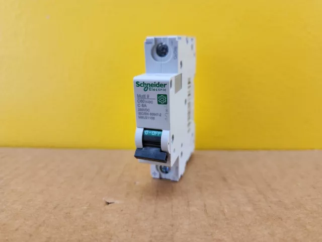 NEW Schneider Electric Multi 9 C60H-DC Miniature Circuit Breaker, C-curve, 6A