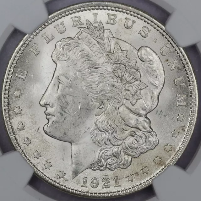 1921 $1 Morgan Silver Dollar - NGC MS 63