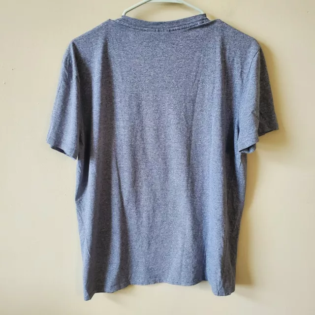 Lacoste Mens V-neck Pima Cotton Jersey T Shirt Short Sleeve Medium Blue Gray 2