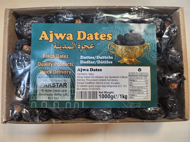 1 kg date AJWA autentiche qualità premium da Al-Madinah Al-Munawarah