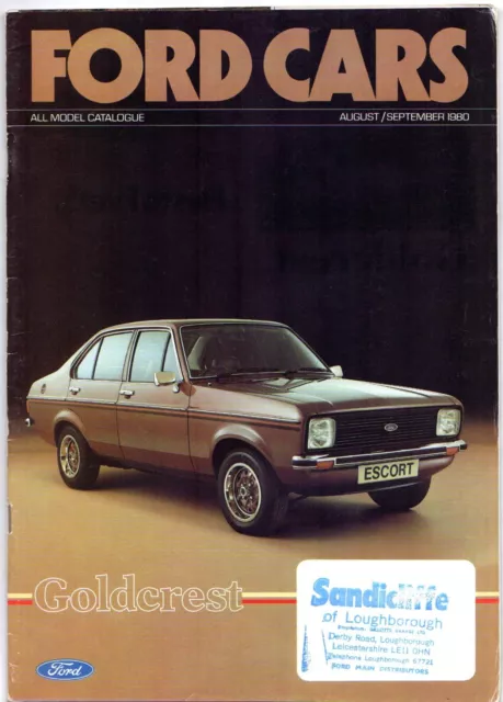 Ford Cars August-September 1980 UK Brochure Fiesta Escort Cortina Capri Granada