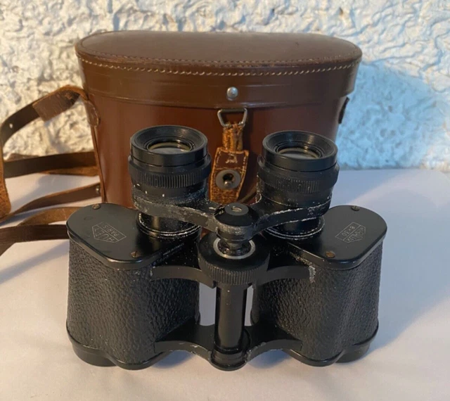 PAIRE DE JUMELLES HUET Paris MIRALUX 8X30 vintage Binoculars/5437V20