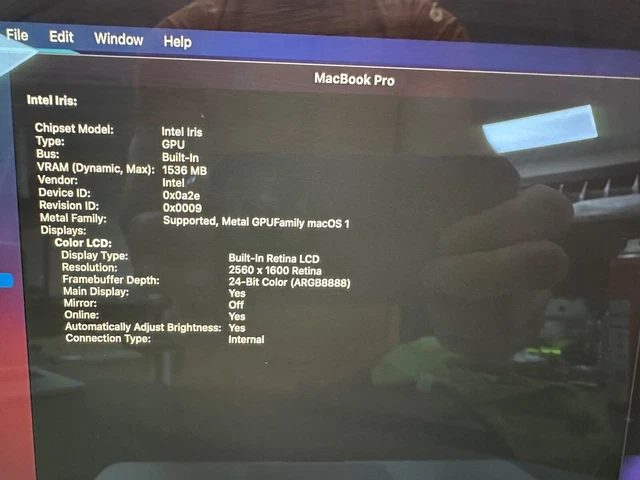 Apple MacBook Pro RETINA 13"" 2013 A1502 2,4 GHz CORE i5 8 GB 256 SSD GRADO A- 9