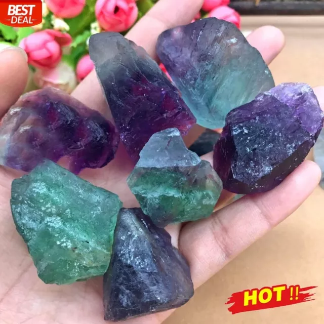 Natural Fluorite Quartz Crystal Purple Stones Poli Gravel Hot Sale