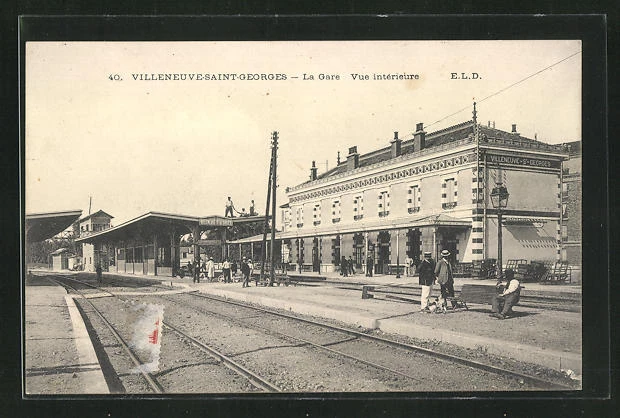 CPA Villeneuves-Saint-Georges, La Gare, Vue intérieure, La Gare