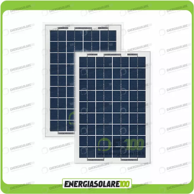 Kit 2 Panneaux solaires photovoltaïques 10W 12V Multi-Purpose Pmax 20W Bateau à