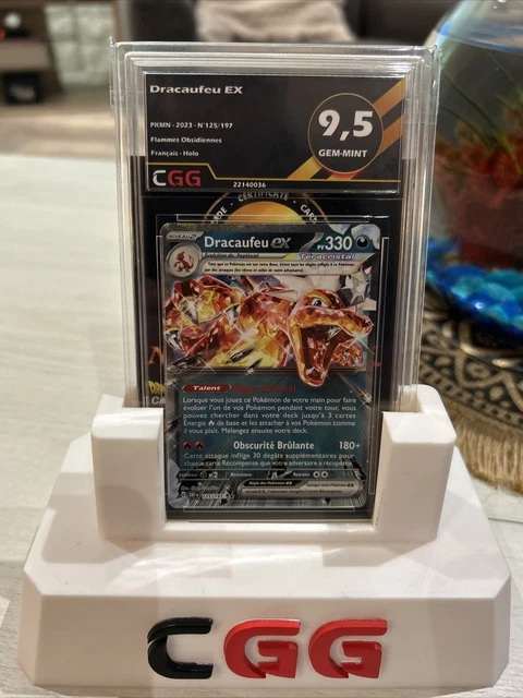 Carte Pokémon Dracaufeu Ex 125/197 – Double Rare (RR) – Écarlate Et Violet Flammes Obsidiennes – Neuve Sous Sleeve