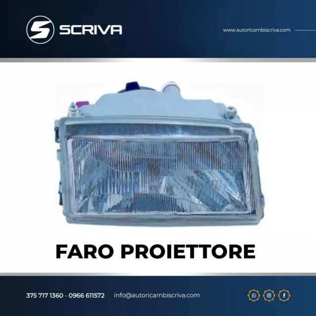 Faro Fanale Proiettore Anteriore Sx Sinistro Asimm Fiat Uno 11/89>12/92
