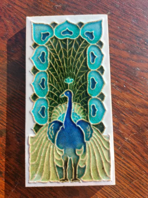 Mintons Aesthetic/Secessionist Movement Peacock Tile John Wadsworth/ Leon Solon