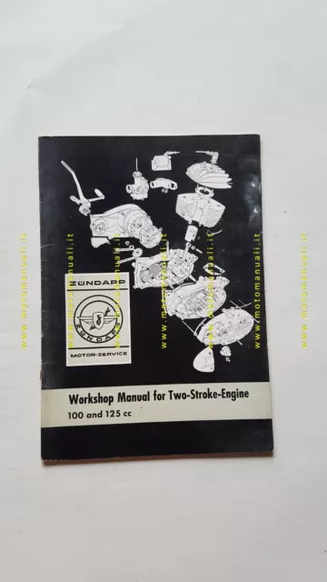 Zundapp 100-125 manuale officina motore INGLESE originale workshop manual