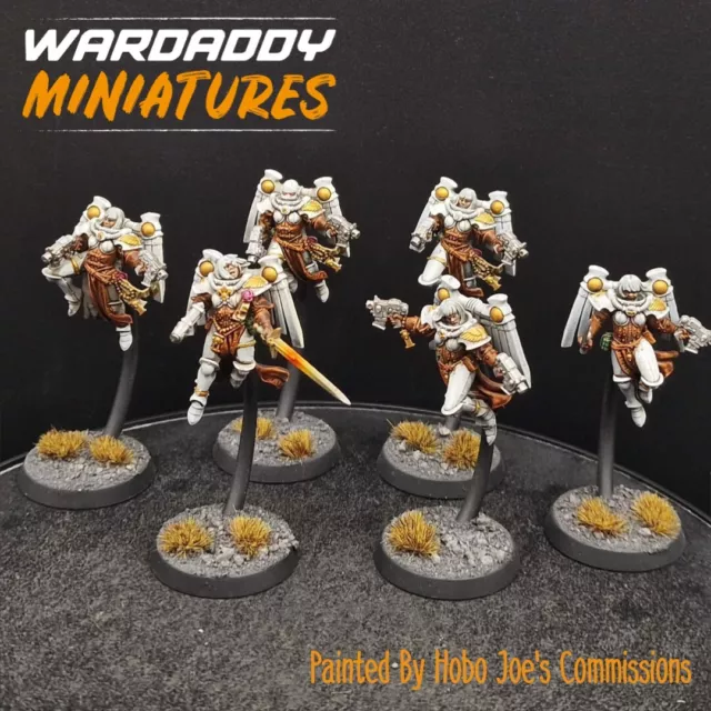 Pro Painted Warhammer 40k Sisters Of Battle Seraphim Squad × 6 X6 Spiele Workshop