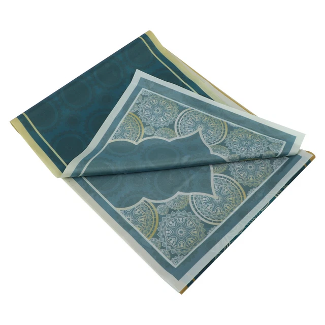 CHEMIN DE TABLE Aïd -Fitr Nappe Eid Mubarak En Mousseline Islamique