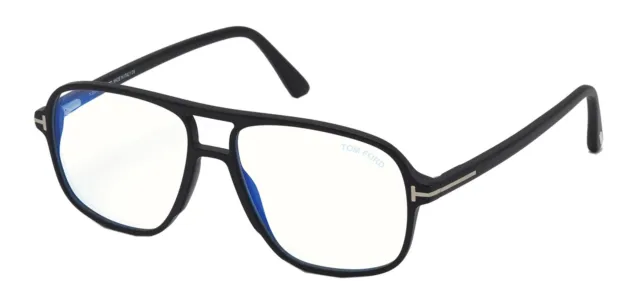 Lunettes de Vue Tom Ford FT 5737-B BLUE BLOCK MATTE BLACK/BLUE BLOCK 56/15/145