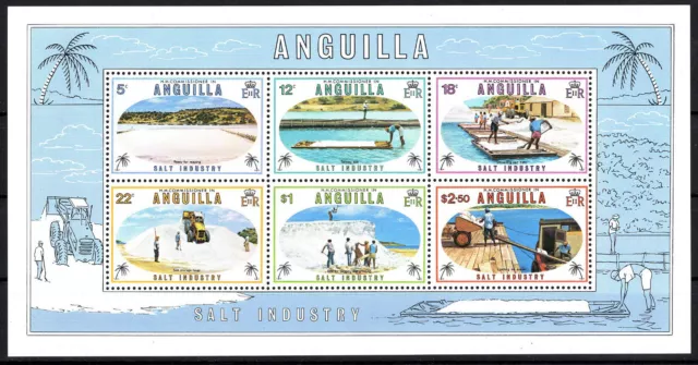 Anguilla - Salzgewinnung Block 31 postfrisch 1980 Mi. 379-384