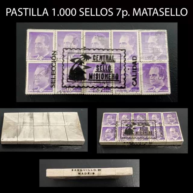 España. 1985.Juan Carlos I.1p. 1000 sellos matasello 7p. Edifil.2796