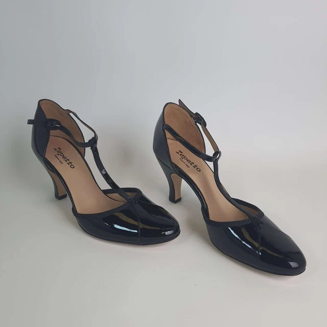 PAIRE DE CHAUSSURES à talon noir Repetto taille 41 cuir ESCARPIN