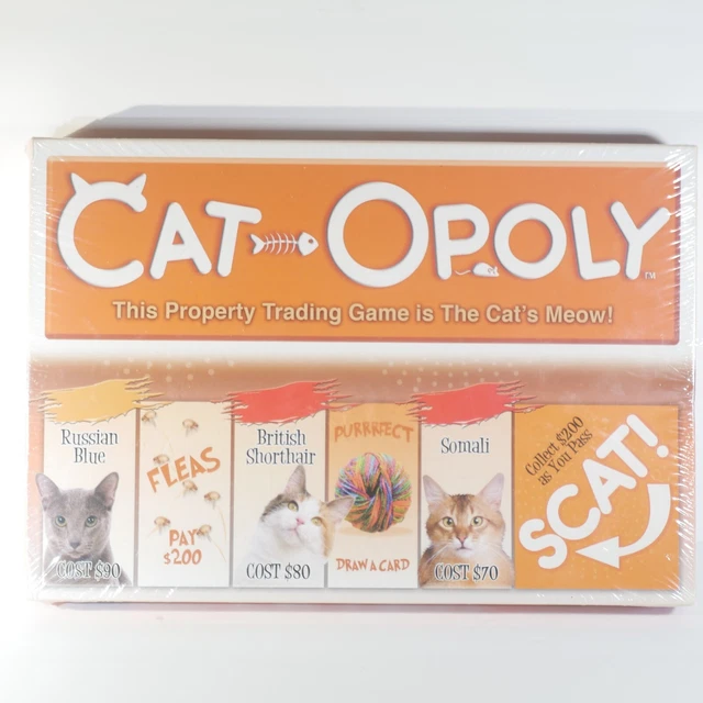 CATOPOLY BOARD GAME Monopoly Themed Game SEALED Family Night Property