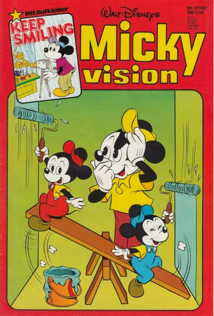 Mickyvision Nr. 2 (1987), Original, mit Aufkleber