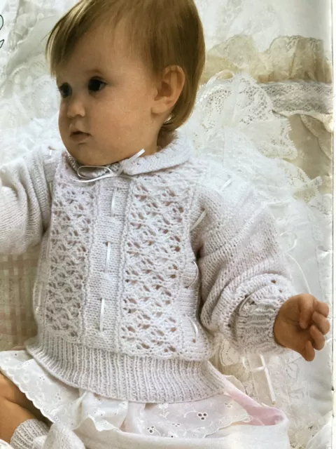 Vintage Hayfield Pretty Babies Knitting Pattern Book 7067 12 DK Designs for Baby 2
