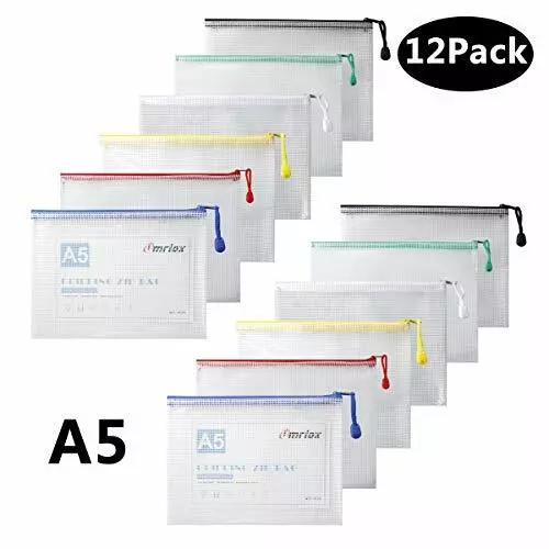 Zipper File Bags Mesh Zip Lock Document Wallet Holder Travel Pouch For Office S