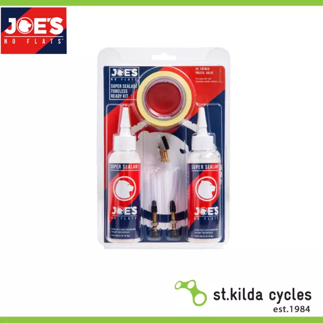 Joes No Flats Tubeless Ready Conversion Kit - 21mm- 2 X 48mm Presta Valves