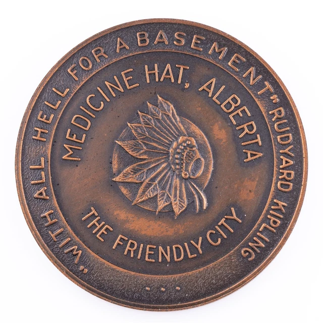 1967 Medicine Hat Alberta A Century of Progress Bronze Medallion - Canada
