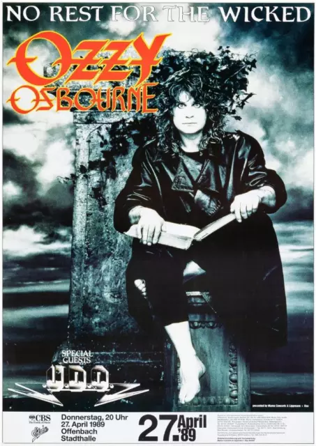 Ozzy Osborne - 17" X 24" POSTER - No Rest For the Wicked tour - WALL ART PRINT