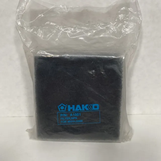 Hakko A1001 Activated Carbon Filter 5 Pack For 491 493 FA400 HJ3008 New Genuine