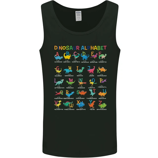 Gilet da uomo Dinosaur Alphabet T-Rex divertente