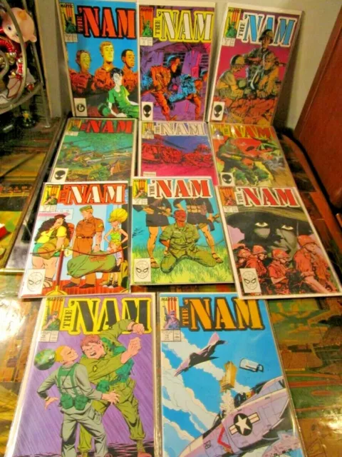 The 'Nam #9 - 19  LOT Marvel BAGGED BOARDED~