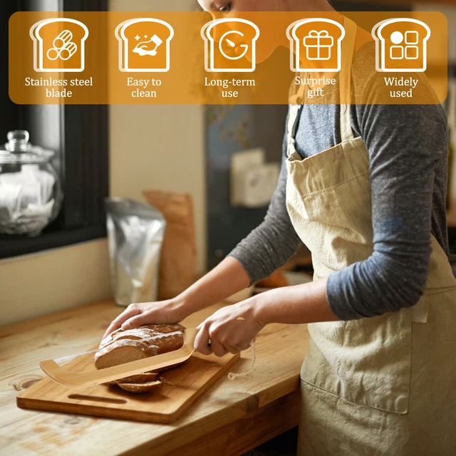 BAGEL SOURDOUG SLICING Tools Set Bread Toast Serrated Bow Cutter Saw