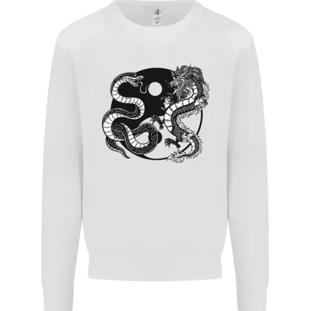 Felpa Yin Yang Dragons Giappone Giappone Uomo Maglione 2