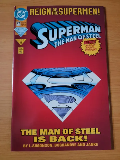 Superman The Man of Steel #22 Die-Cut Cover ~ DOLLAR BIN ~ 1993 DC Comics