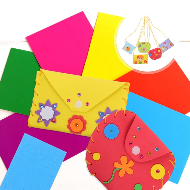 5 set borsa tote a tracolla bambini ragazze artigianato borse da cucire kit