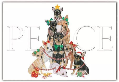 Chihuahua Christmas Cards Set of 10 cards & 10 envelopes