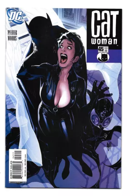 2005 Dc Comics Catwoman #45 Hot Adam Hughes Cover Ahh!!, Hush, Clayface App  Nm