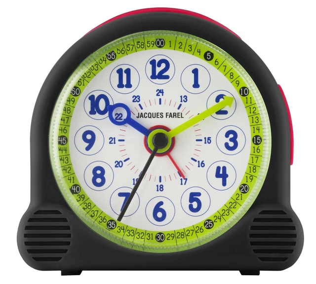 JACQUES FAREL Réveil pour Enfants Joyeux Analogue Quartz Garçons ACL 06 Noir