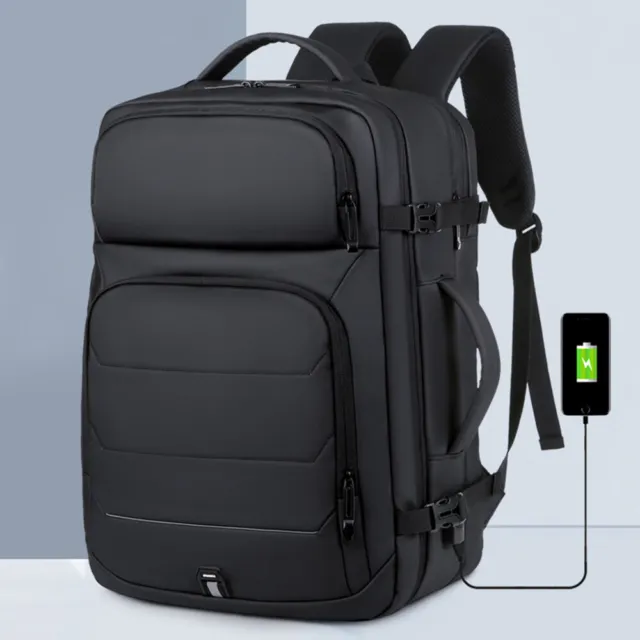 Women Men Backpack Large 50L Laptop Rucksack Waterproof School Travel Bag USB