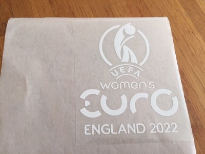 EURO 2022 WOMENS ENGLAND PATCH FLOCAGE FOOTBALL  FLEX BLANC 8.7 CM PAR 11 CM 