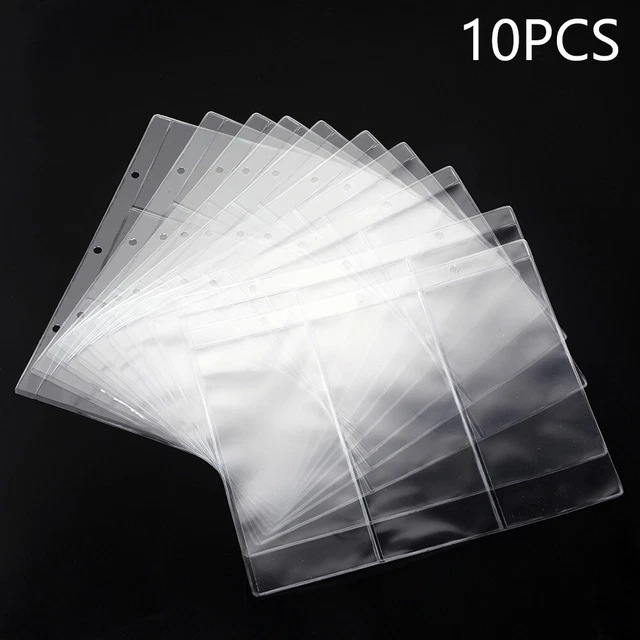 Transparent  Banknotes Album Page Paper Money Currency Collection Binder Sleeves