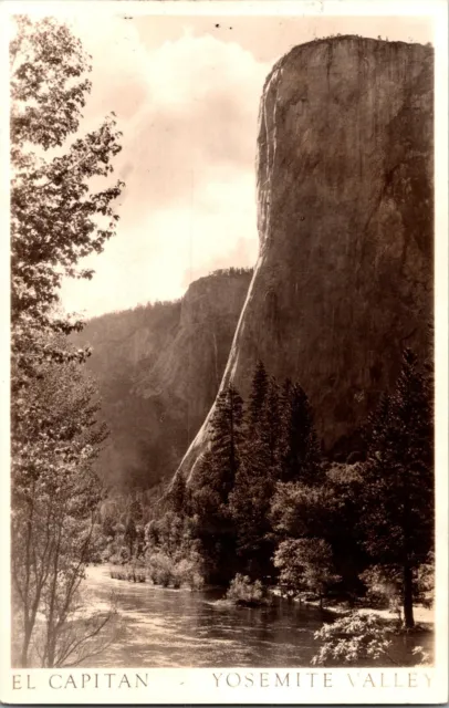 RPPC View of El Capitan, Yosemite Valley CA Vintage Postcard L80